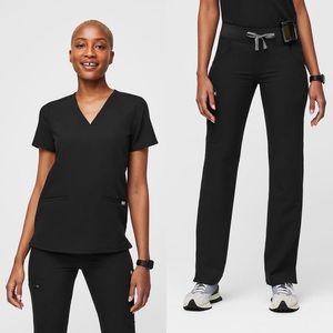 Figs Scrub Set- black